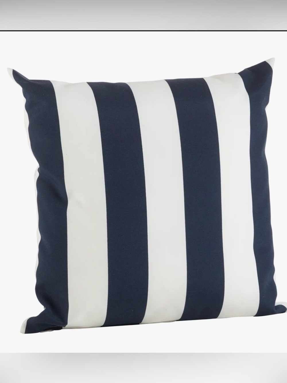Navy and White Striped Decorative Pillow set of two